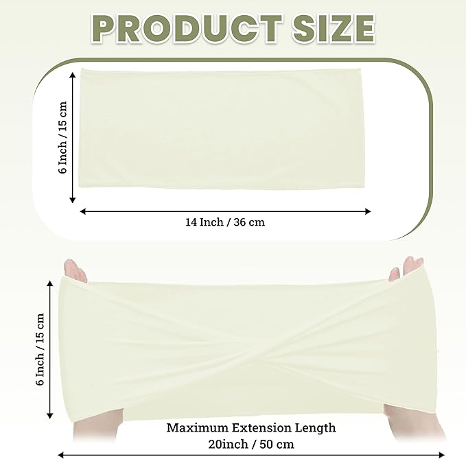 VDS Pack of 25 PCS | Ivory | Spandex Chair Sashes Bows Without Buckle | Stretch Elastic Banquet Universal Folding Chair Band Tie with for Wedding Party Conference Celebration Event Decoration