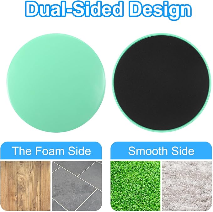 PATIKIL Core Sliders for Working Out, Dual Sided Exercise Sliders Fitness Workout Discs Strength Slides Discs for Gym Carpet Hardwood Floor