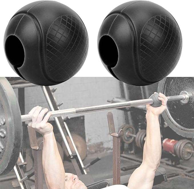 2 Pcs Fat Barbell Grips Round Thick Silicone Dumbbell Adapter Balls Barbell Grip Hand Wrap Ball for Gym Training