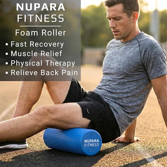 Foam Roller for Back, Legs, and Deep Tissue Muscles. Muscle Roller for Running, Cycling, Sports, Exercise, Recovery, Physical Therapy, Yoga, and Pilates. (Pink, 18 inch - Large)