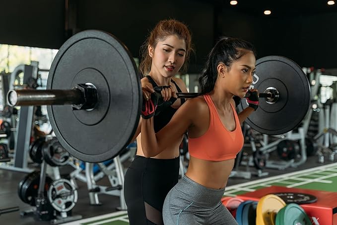 Barbell Clamps 2 inch, Heavy Duty Exercise Collars 2" Quick Release Pair of Locking Pro Olympic Weight Bar Plate Locks Collar Clips Weightlifting Fitness Training - Red w/Black