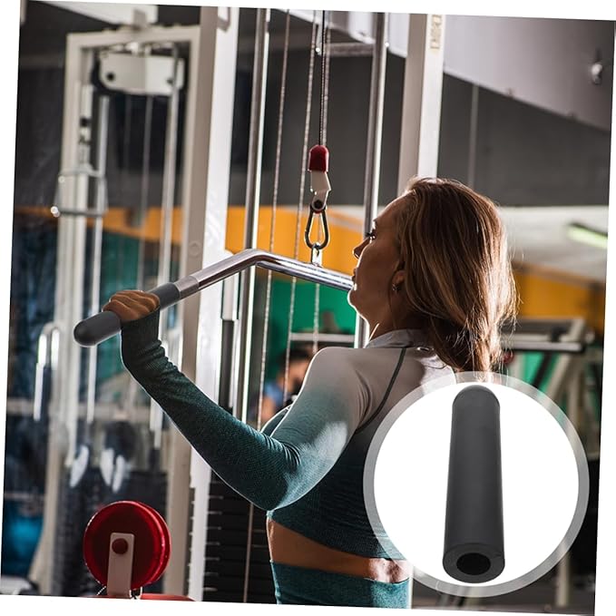 Weight Adapter Sleeve for Standard Barbell Plates Easy Use Barbell Rod End Cover for Home and Commercial Gym Equipment Black Color