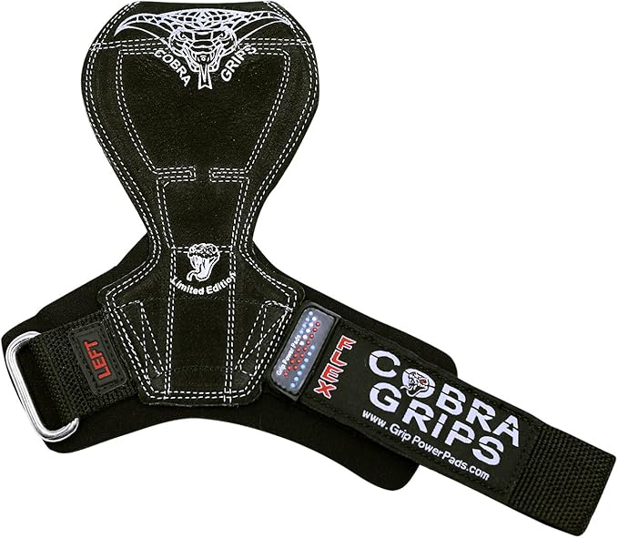 Cobra Grips Flex Model Weight Lifting Gloves Heavy Duty Straps Alternative Power Lifting Hooks for Deadlifts with Padded Wrist Wrap Support Bodybuilding
