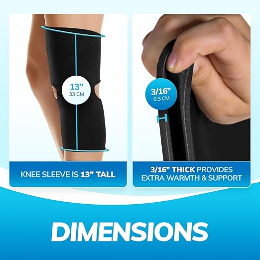 BraceAbility Open Patella/Open Back Neoprene Knee Sleeve | Water-Resistant Athletic Compression Knee Brace for Swimming, Wakeboarding, Scuba Diving, Surfing, Waterskiing and Other Sports (Small)