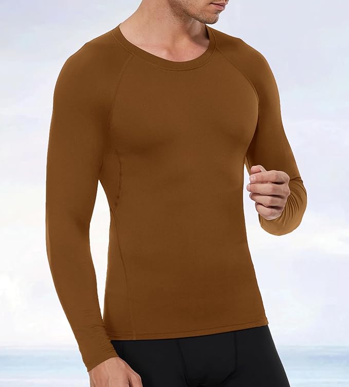 SPVISE 1 or 3 Pack Men's Compression Shirts Long Sleeve Workout Gym T-Shirt Running Top Cool Dry Sports Baselayer Undershirts
