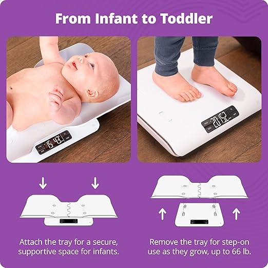 Greater Goods Smart Bluetooth Baby Scale with in-House Algorithm for Wiggly Babies, Infants, and Toddlers