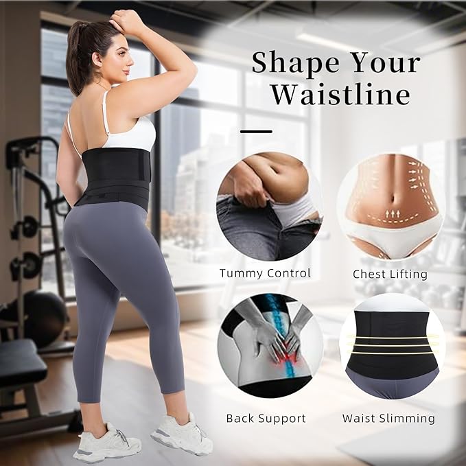 Waist Trainer for Women Plus Size 2025 Upgrade Adjust Stomach Bandage Wrap Waist Band Long Torso Tummy Wraps