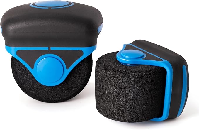 NEWISHTOOL Sponge Seam Roller Vinyl Applicator Tool, 2 Pack Soft Foam Wheel Roller Paint Roller, Pro Heat-Resistant Rolling Tools for Vinyl Application on Vehicle Contoured, Rivets and Uneven Surface