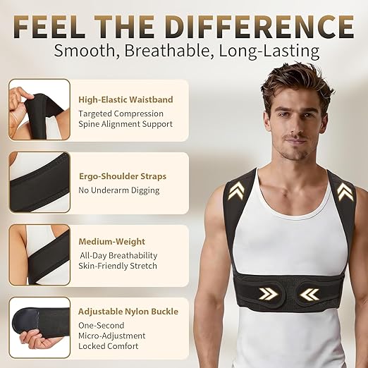 WNIEYO Posture Corrector for Women and Men Back Brace for Women Back Straightener for Effective Lower Back Pain Relief, Scoliosis, and Better Posture Support(XL)