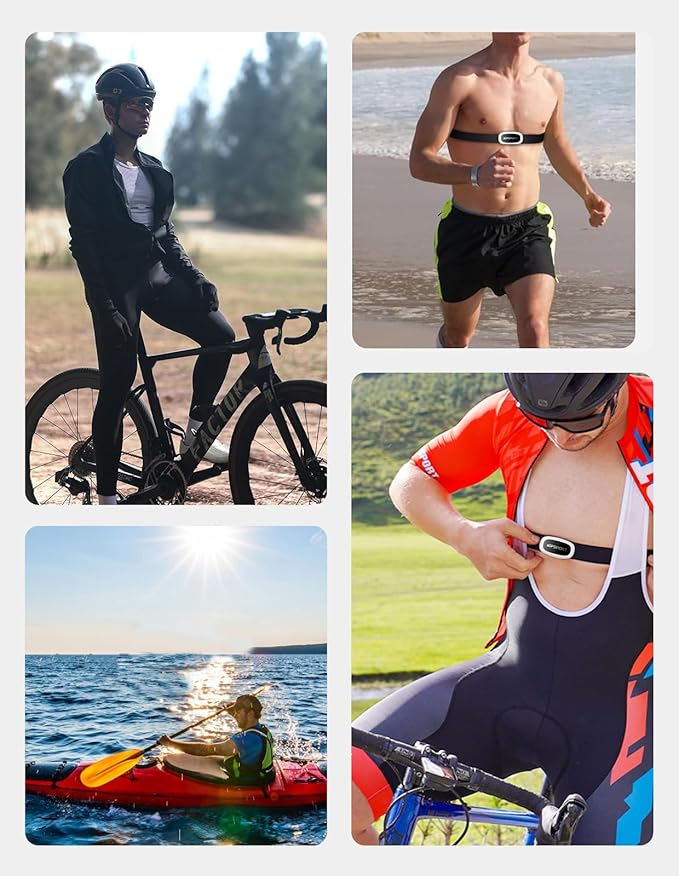 iGPSPORT HR50 Cycling Sensor Chest Strap, IPX7 Waterproof Bluetooth ANT+ for Cycling Running Jogging Yoga Fitness