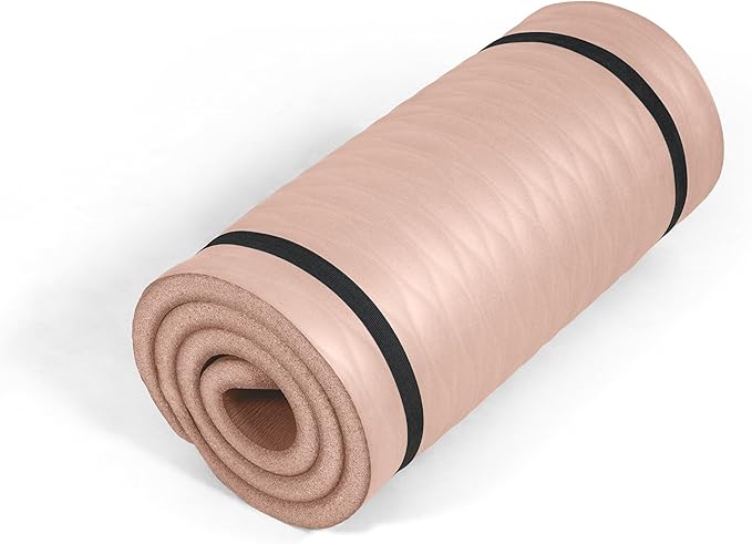 Tone Fitness 1-Inch Thick Yoga Mat | High-Density, Non-slip Exercise Mat with Carrying Strap for Yoga, Pilates, & Home Gym Workouts | Multiple Options