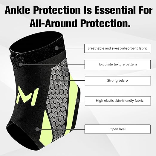 2-Pack Ankle Brace Compression Support Stabilizer,Adjustable Lace-Up Ankles Sock Sports Basketball Sprain Recovery Men Women Foot Orthopedic Grade Tendonitis Protection Plantar Fasciitis Relief, Green