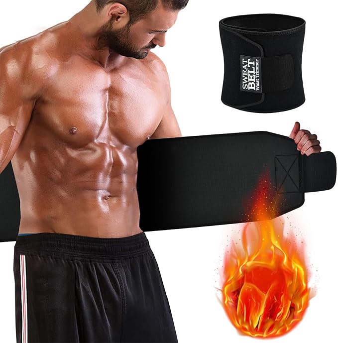 AMZBOSS Waist Trainer for Women & Men, Waist Sweat Band, Belly Band Sweat Belt, Stomach Wrap, Body Shaper Belt