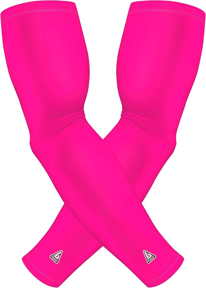 B-Driven Sports Pro Fit Compression Arm Sleeves for Men Women & Youth - Volleyball Golf Running Baseball Basketball - Pair