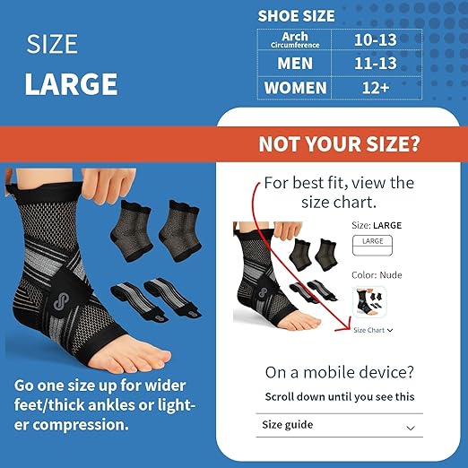 PAPLUS 2 Pairs Ankle Braces for Men & Women Plantar Fasciitis Relief- Adjustable Ankle Support for Foot Pain, Achilles Tendonitis Brace - with Removable Strap for Swelling Nude
