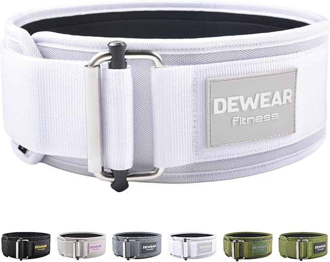 Durable Weight Lifting Belt, 4'' Wide Gym Belt for Bodybuilding, Powerlifting, Squats, Deadlift - Provides Lumbar Support & Stability for Men & Women