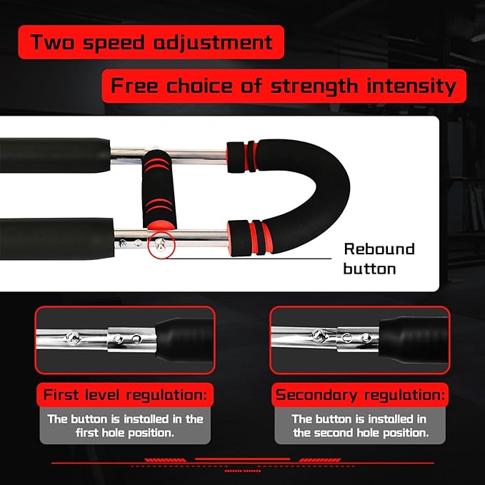 Twister Arm Exerciser, Adjustable Spring Workout Bar, 40-100lb Adjustable Chest Workout Equipment, Arm Trainer, Twister Arm Trainer