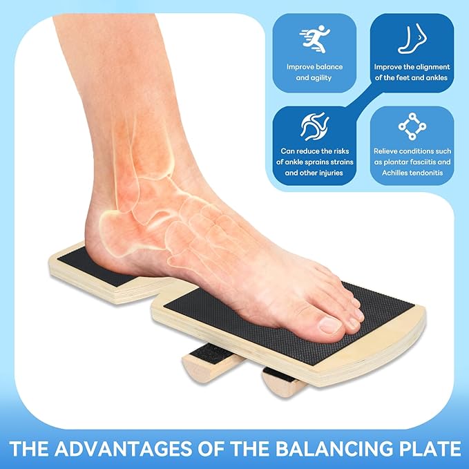 Ankle Balance Board and Foot Strengthener, Used for Physical Therapy Training for Sprains, Achilles Tendon Pain, and Plantar Fasciitis, Single-leg Balance Board With User Manual