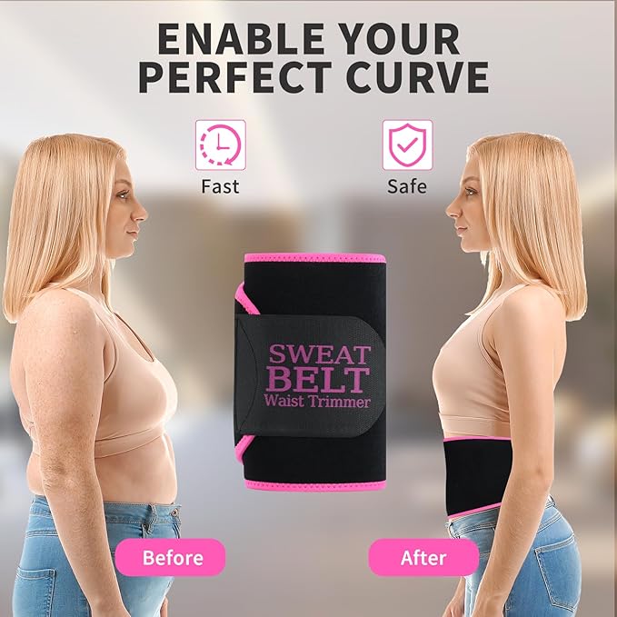 Lisacool Waist Trainer for Women Lower Belly Fat,Waist Sweat Band for Women,Belly Band Sweat Belt,Stomach Wrap,Body Shaper