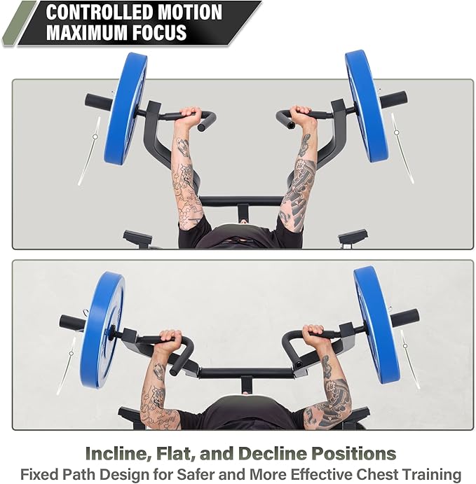 Major Fitness Drone P1 Bench Press Rack with Independent Arms – Adjustable Flat & Incline Bench Press for Chest & AB Workouts – Perfect Home Gym Equipment