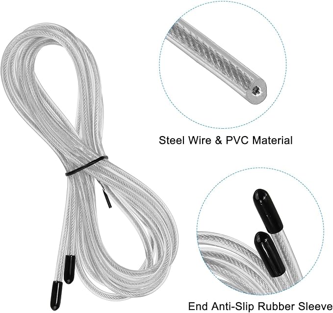 PATIKIL Speed Jump Rope Replacement Cable Professional Skipping Rope Replacement for High-Speed Jump Ropes