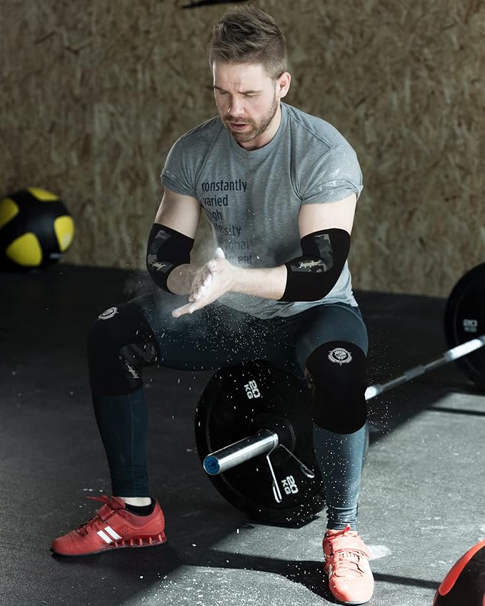 Knee Sleeves (1 Pair), 7mm Compression Knee Braces for Squats,Weightlifting,Powerlifting,Cross Training for Men & Women