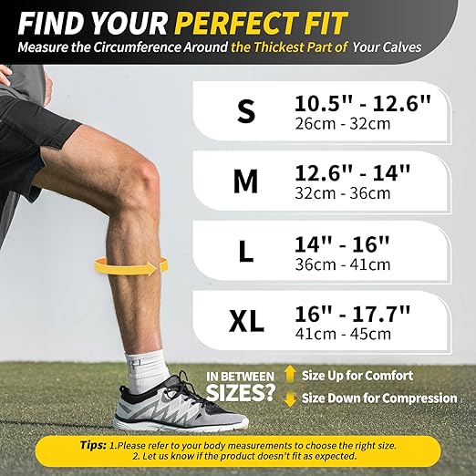 CAMBIVO Gradient Calf Compression Sleeves, 20-30 mmHg Medical Footless Compression Socks for Shin Splints, Leg Fatigue, Travel, Running, Standing & Daily Wear – Stylish Leg Support for Men & Women