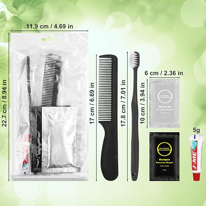 Toiletry Kits Disposable Travel Size Personal Hygiene Kits for Homeless Care Package Supplies in Bulk Toiletries Set Essential Women Men Hotel Guest Charity,Camping,Travel, Apartment 5 in 1(40 Pack)