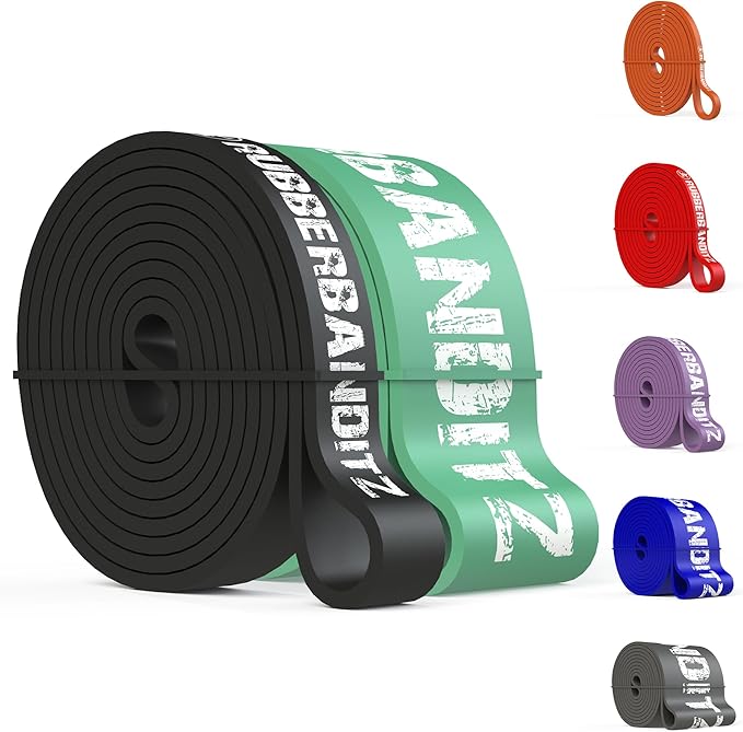 Rubberbanditz Combo Pull Up Assist Bands | Heavy Duty Resistance Exercise Bands for Powerlifting, Mobility, and Stretching | Resistance Bands for Working Out