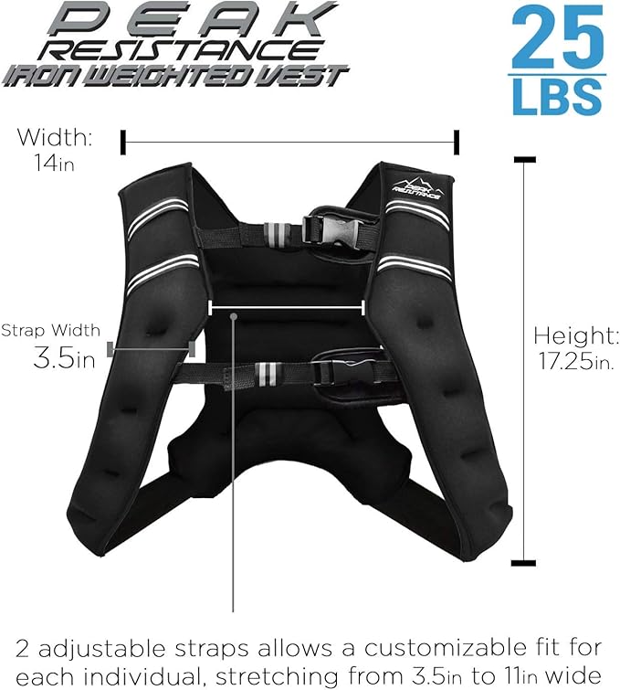 "Aduro Sport Weighted Vest Workout Equipment, 4lbs/6lbs/12lbs/20lbs/25lbs/30lbs Body Weight Vest for Men, Women, Kids"