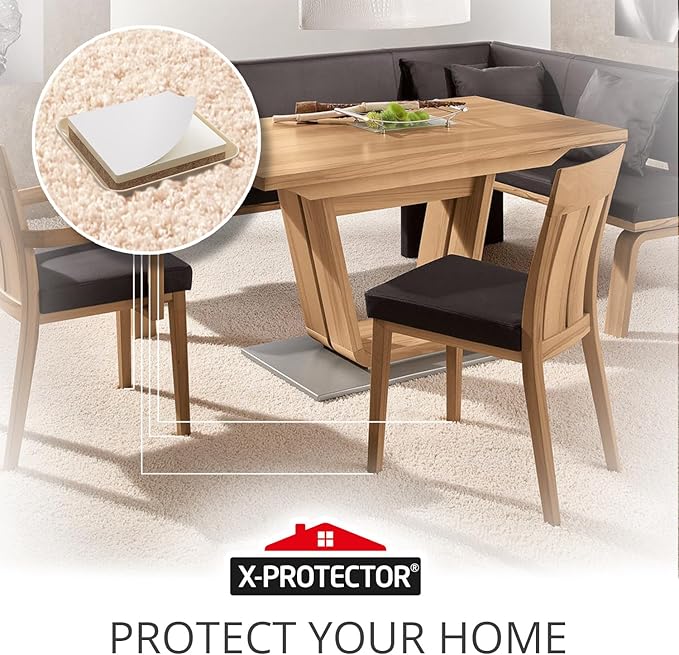X-PROTECTOR Chair Sliders – 24 pcs 2" Furniture Sliders for Carpet – Self-Adhesive Furniture Moving Pads – Premium Chair Leg Floor Protectors – Slide Effortlessly with Chair Pads & Protect Floors!