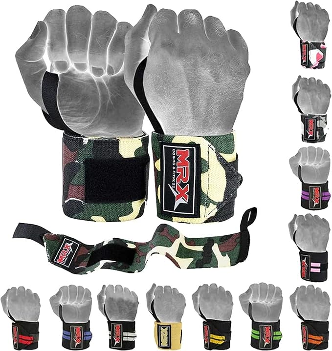 MRX Weight Lifting Gym Training Wrist Wraps for Wrist Support Bodybuilding Workout Wrap Men/Women