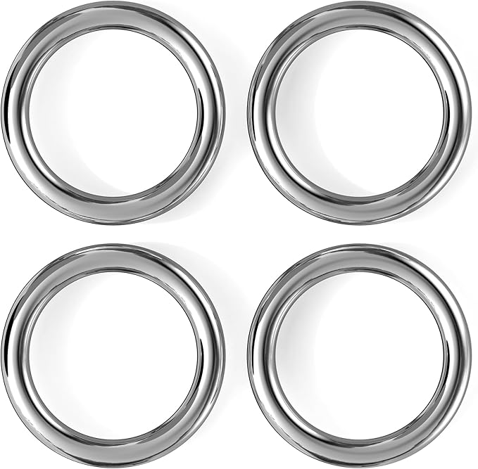 2 3/8 inch Metal O Rings, Stainless Steel Round Ring Buckles, Solid Welded Metal Ring for Dog Collars, Macrame, Hanging Strap Slings