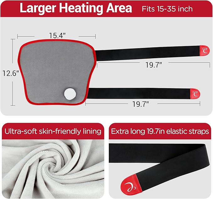 Comfytemp Leg Heating Pad, FSA Eligible Items Only List Wearable Heat Pad for Leg and Calf, HSA Electric Heat Wrap for Knee/Arm/Hamstring Soothing Warmth, Birthday Gifts for Women Wife Mom Her (S/M)