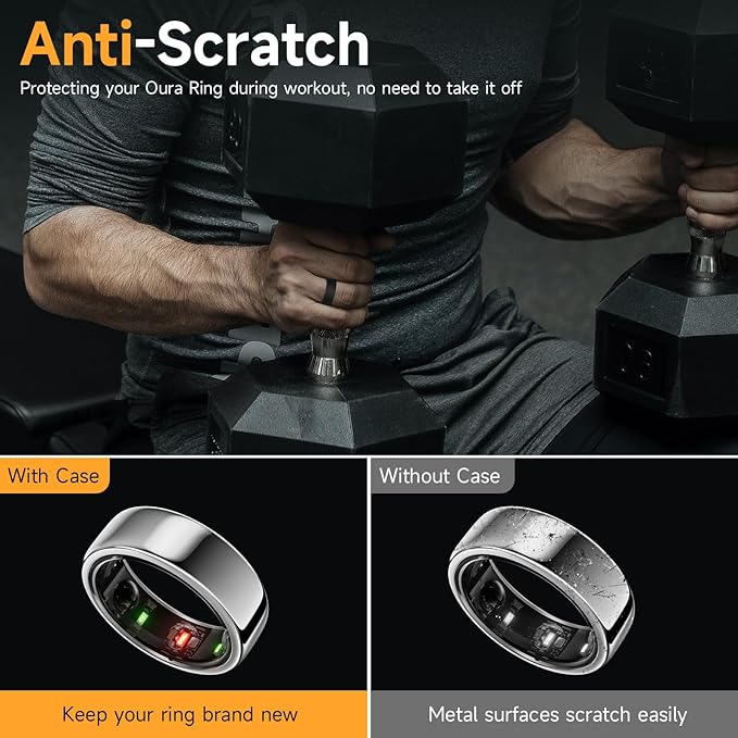 Oura Ring Protector, Anti-Scratch Silicone Cover for Oura Ring Gen 3, Working Out Gym
