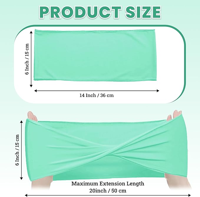 MDS Pack of 250 Spandex Chair Sashes Bows Elastic Stretch Dining Chair Bands Ties Without Slider Buckle Universal fits for Wedding Baby Shower Birthday Party Banquet Event Decoration - Sea Green