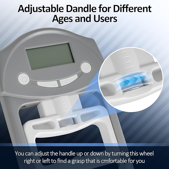 Hand Grip Strength Tester, 220Lbs/99Kgs Hand Grip Dynamometer with LCD Display, Electronic Handgrip Testing for Sports, School, and Home Use