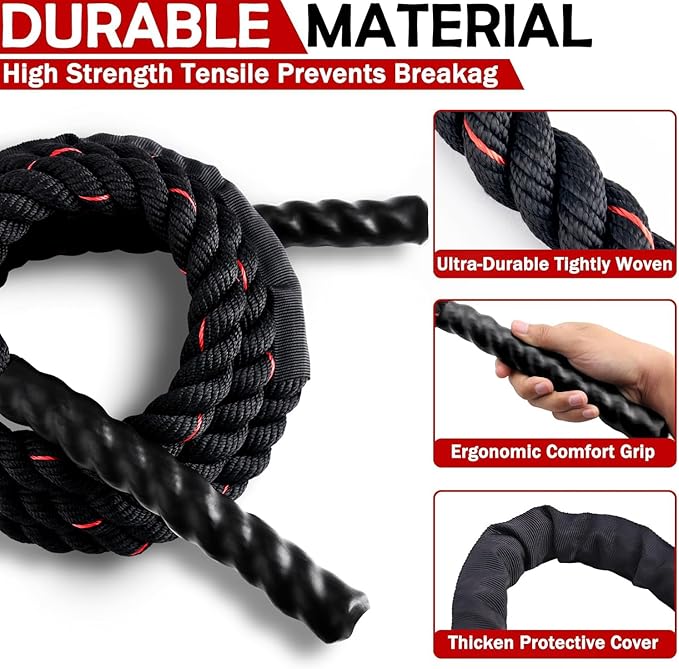 Jump Rope, Weighted Jump Rope for Men Women, 1.5lb 2.8lb Heavy Jumping Ropes for Fitness, Adult Skipping Rope for Home Gym Exercise, Improve Strength and Building Muscle Workout Equipment