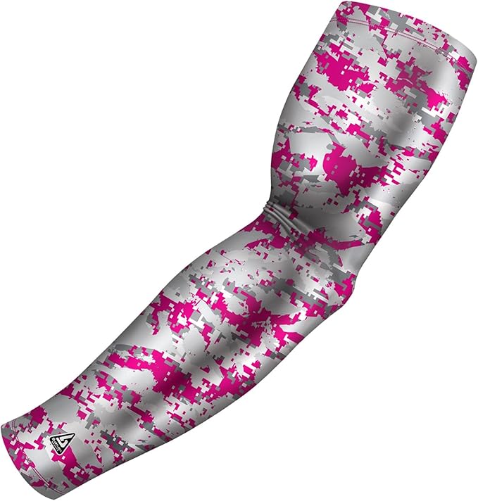 B-Driven Sports Pro Fit Compression Arm Sleeve - Arm Sleeve for Men Women & Youth - Basketball, Baseball, Football - Single