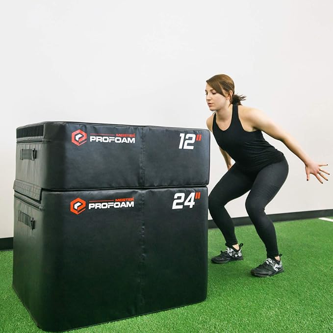 Meister PROFOAM Plyo Boxes - Foam Plyometric Jump Boxes for Professional Gyms