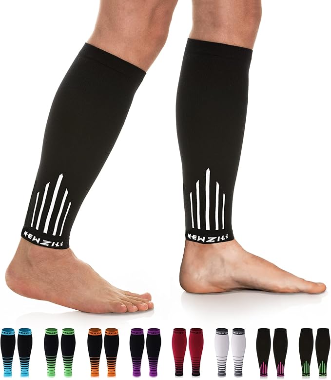 NEWZILL Compression Calf Sleeves (20-30mmHg) for Men & Women Perfect Option to Compression Socks for Running Travel Nursing