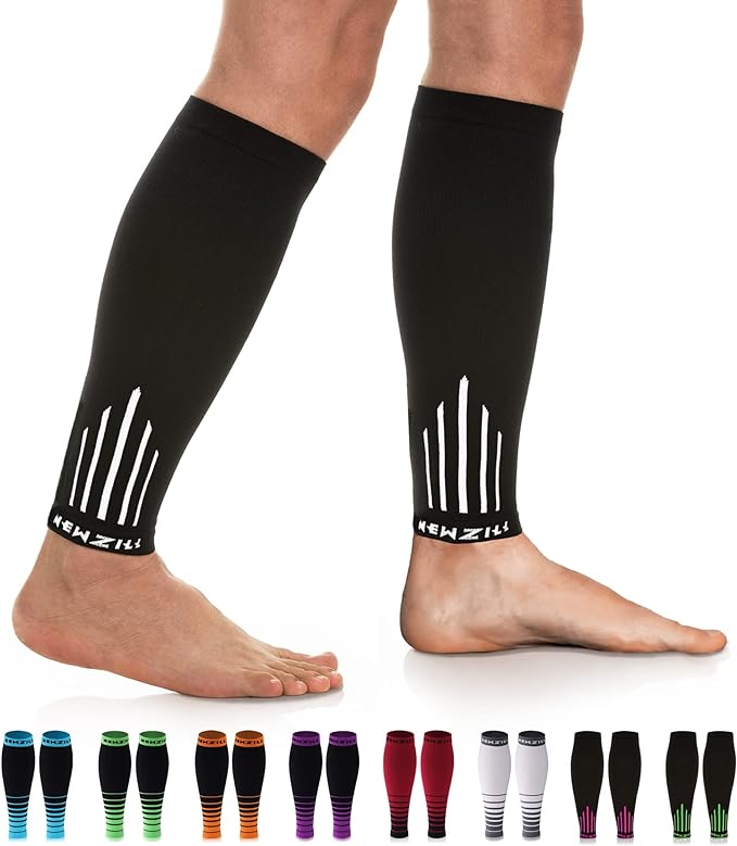 NEWZILL Compression Calf Sleeves (20-30mmHg) for Men & Women Perfect Option to Compression Socks for Running Travel Nursing