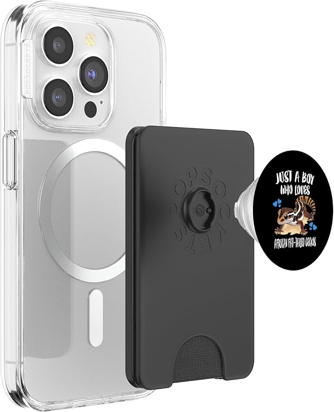 Just A Boy Who Loves African Fat-tailed Geckos PopSockets PopWallet for MagSafe