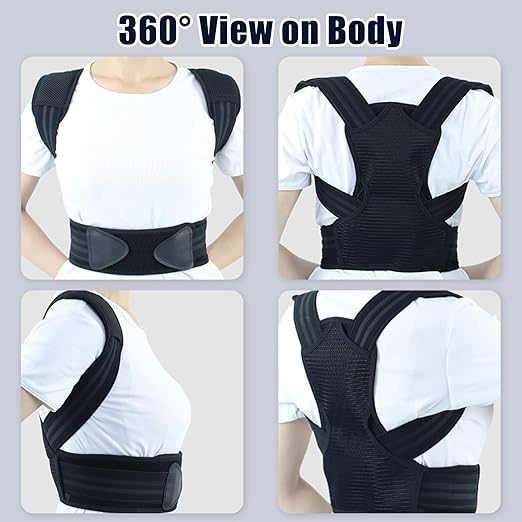 Posture Corrector for Kids Adjustable Back Straighter with Shoulder Pads Upper Back Posture Brace for Teenagers to Provide Spinal Support Improve Posture and Prevent Slouching (Small, waist size 15.7-23.6in)