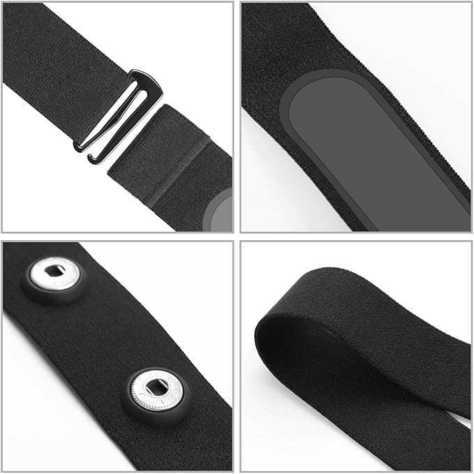 COOSPO Heart Rate Monitor Replacement Chest Strap,Replacement Heart Rate Monitor Soft Strap Compatible with Wahoo Tickr/Polar H7/Garmin HRM-Dual/moofit/XOSS/Power Labs/COOSPO
