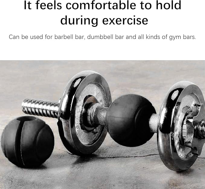 2 Pcs Fat Barbell Grips Round Thick Silicone Dumbbell Adapter Balls Barbell Grip Hand Wrap Ball for Gym Training