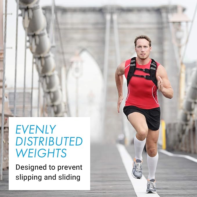 "Aduro Sport Weighted Vest Workout Equipment, 4lbs/6lbs/12lbs/20lbs/25lbs/30lbs Body Weight Vest for Men, Women, Kids"