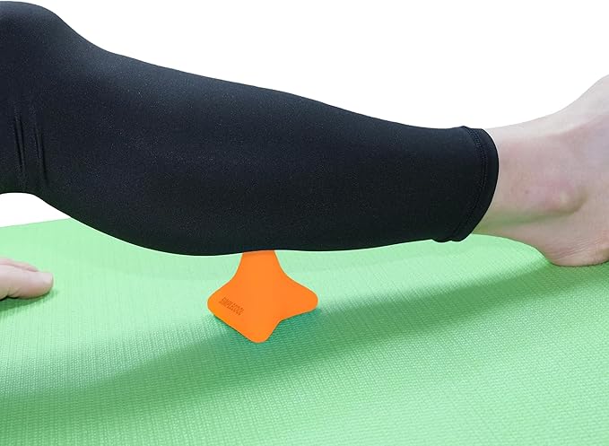 Manual Trigger Point Massage Tool. Small Massager Ball for Deep Tissue Myofascial Release Physical Therapy Plantar Fasciitis Pain Relief Muscle Knot Psoas Hip Flexor Iliacus Release 3×2.6″(Orange)