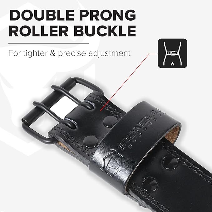 7mm Leather Weight Lifting Belt (IPF Approved) – 4” to 2” Tapered Weightlifting Belt for Powerlifting, Olympic Lifting, Gym & Workout – Back Support Belt for Men & Women