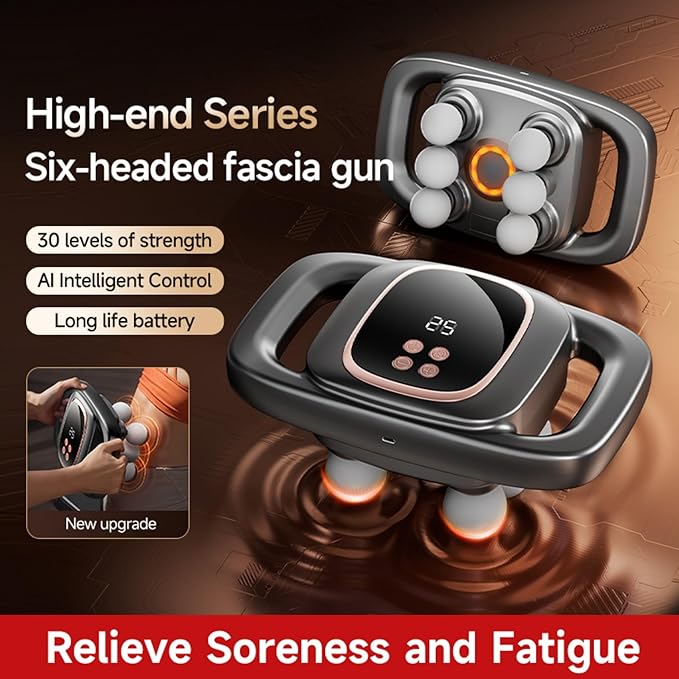 12-Head Massage Gun Set, 12 Head Massage Gun Deep Tissue with 30 Levels & 3 Modes, Electric Massager Tool for Full Body Muscle Pain Relief, Ideal Gifts for Women, Men, Mom, and Dad